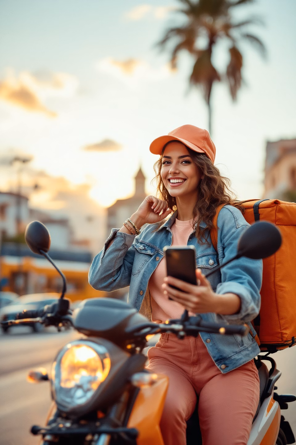 repartidor en bicicleta