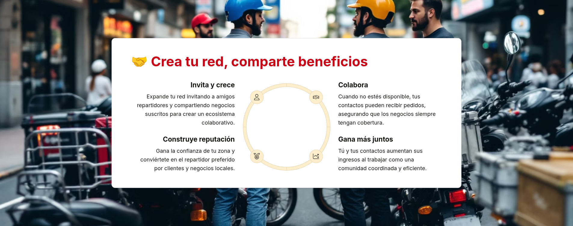 repartidores con casco